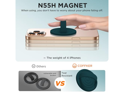 Magnetische Telefon Ring Griffhalter Silikon Fingerschleife Dunkelgrün