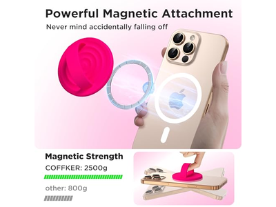 Magnetische Telefon Ring Griffhalter Silikon Fingerschleife Neon Rosa