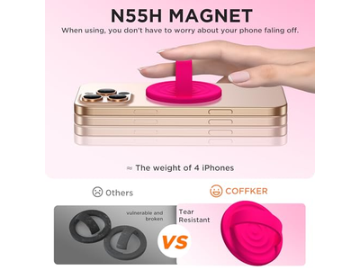 Magnetische Telefon Ring Griffhalter Silikon Fingerschleife Neon Rosa