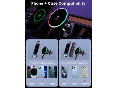 Magsafe Autohalterung Ladegerät 15w Drahtloses Autoladegerät