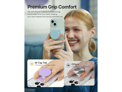 MagSafe Handygriff Weiches Silikon Magnetische Fingergriff Schwarz