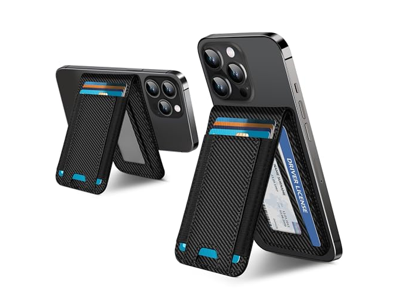 2-in-1 Geldbörse mit Verstellbarem Ständer und Offenem Id-Fenster Magnetisch 9 Ca