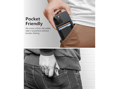 2-in-1 Geldbörse mit Verstellbarem Ständer und Offenem Id-Fenster Magnetisch 9 Ca