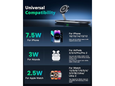 3 in 1 Ladestation mit Magsafe-Ladegerät