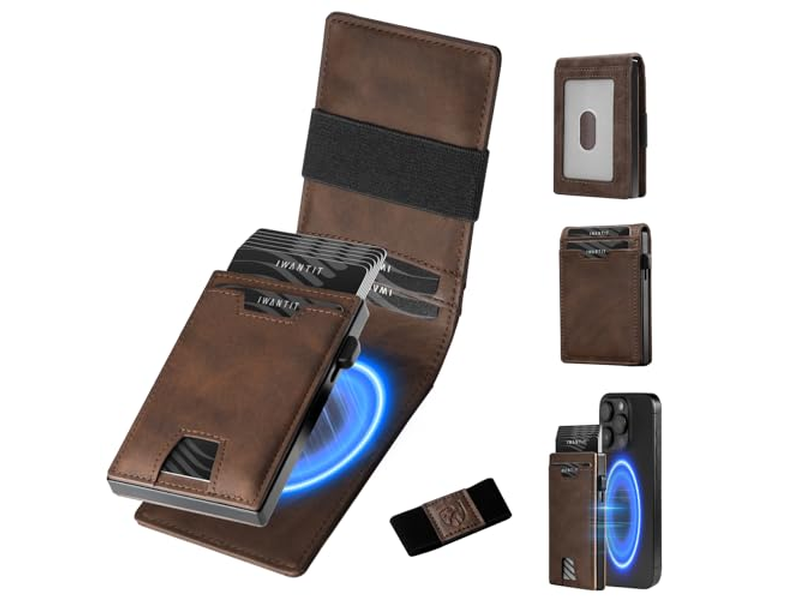 3 in 1 MagSafe Geldbörse- Schlanke Zweifach Geldclip - Kartenhalter - Bargeld Str