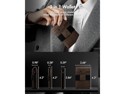 3 in 1 MagSafe Geldbörse- Schlanke Zweifach Geldclip - Kartenhalter - Bargeld Str