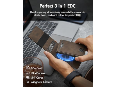 3 in 1 MagSafe Geldbörse- Schlanke Zweifach Geldclip - Kartenhalter - Bargeld Str