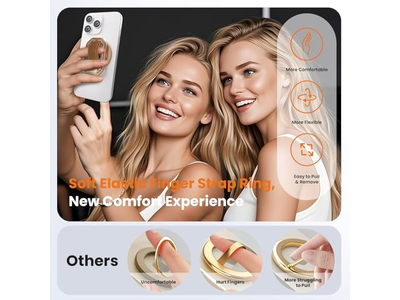 4-in-1 Magnetischer Telefongriffständer mit Fingerschlaufe und Kickstand