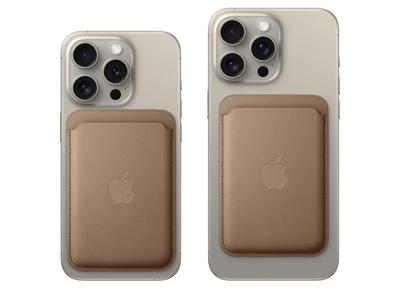 Feingewebte Brieftasche mit MagSafe - Taupe