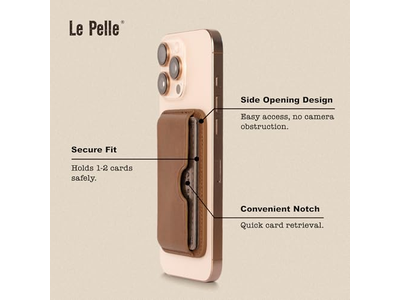 Handgefertigte Leder-Kartenbörse - Schlank Magnetisch - 2-Kartenhalter - Coco