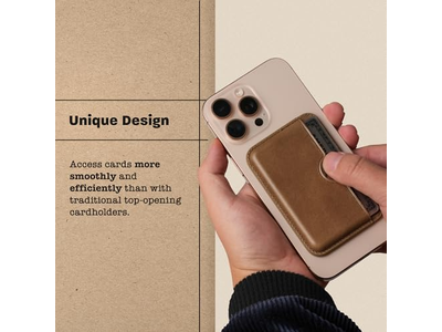 Handgefertigte Leder-Kartenbörse - Schlank Magnetisch - 2-Kartenhalter - Coco