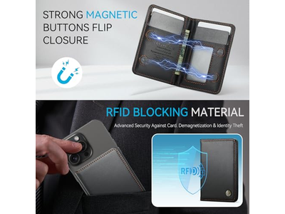 Magnetkartenhalter Rfid Blockieren Pu Leder Minimalistische Telefon Geldbörse