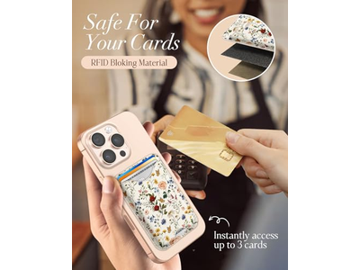 Magnetkartenhalter Geldbörse mit Blumenmuster für iPhone Serie