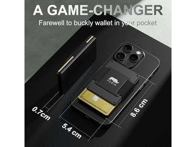 Magnetkarten-Brieftasche mit Geldträger für iPhone-Serie Minimalistisch Des