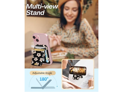 Magnetfalte Kartenhalter Geldbörse für Telefone Rfid Blockierung 4 Karten F