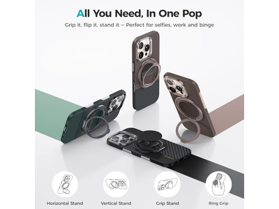 Magnetischer Handygriff und Ständer mit 360 Grad Rotation für Smartphones