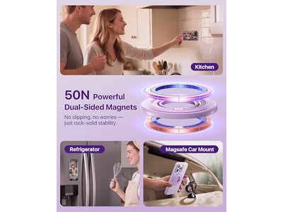 Magnet-Handygriff für MagSafe mit Drehbarem Beidseitigem Magnethalter