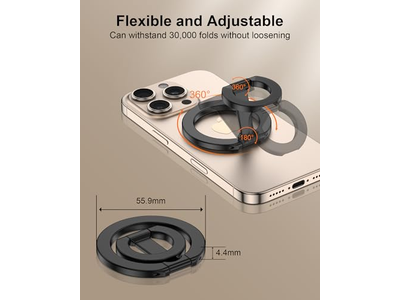 Magnetische Handygriffhalterung mit Verstellbarem Kickstand für Smartphones