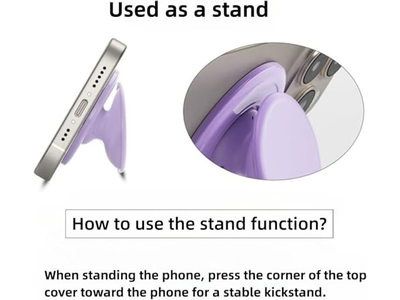 Magnetische Handygriffhalterung mit Klappbarem Ständer Transparent Rosa