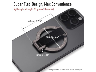 Magnetischer Telefongriff-Kickstand mit Verstellbarem Gurt und Starken Magneten