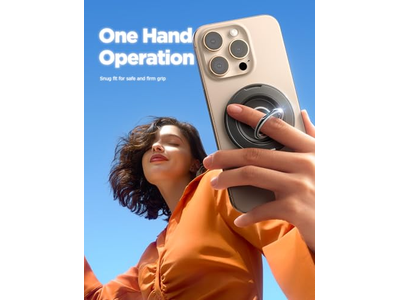 Magnetischer Telefongriffständer mit 360-Grad-Drehring für MagSafe Geräte