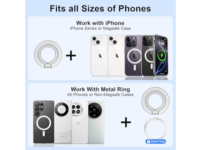 Magnetischer Telefongriffständer mit Beidseitigem Halter und Kickstand