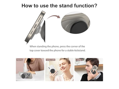 Magnetischer Handygriff mit Erweiterbarem Kickstand Kompatibel mit MagSafe