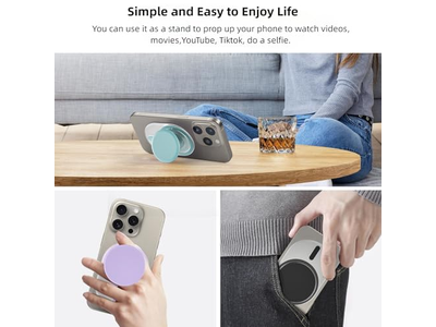 Magnetischer Handygriff mit Erweiterbarem Kickstand Kompatibel mit MagSafe