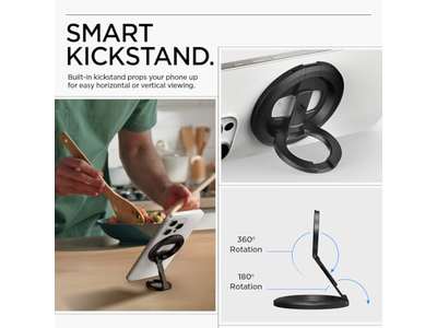 Magnetische Handyhalterung Griff mit Kickstand und Flaschenöffner - Schwarz