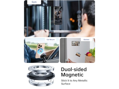 Magnetische Telefonhalterung mit 360-Grad-Rotation und Beidseitigem Griff-Kompatibi