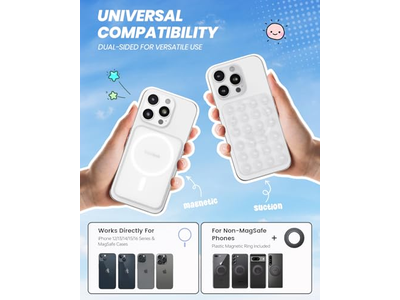 Magnetische Handyhalterung für Abnehmbaren Klebrigen Griffhalter Transparent