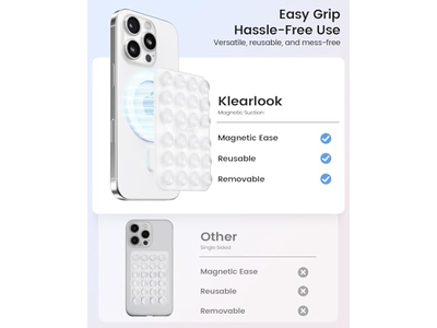 Magnetische Handyhalterung für Abnehmbaren Klebrigen Griffhalter Transparent