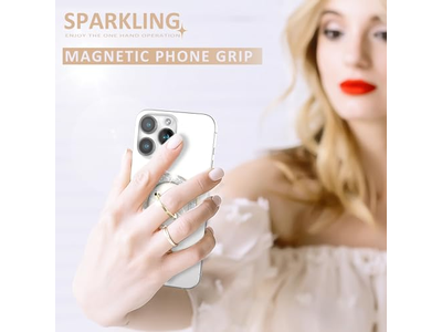 Magnetische Telefon Ringhalterung und Griff Kompatibel mit Drahtlosem Laden