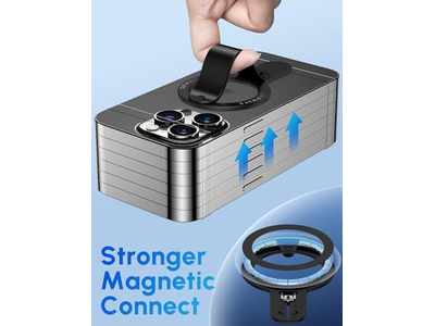 Magnetischer Ringhalter für Kompatible Smartphones Schwarz