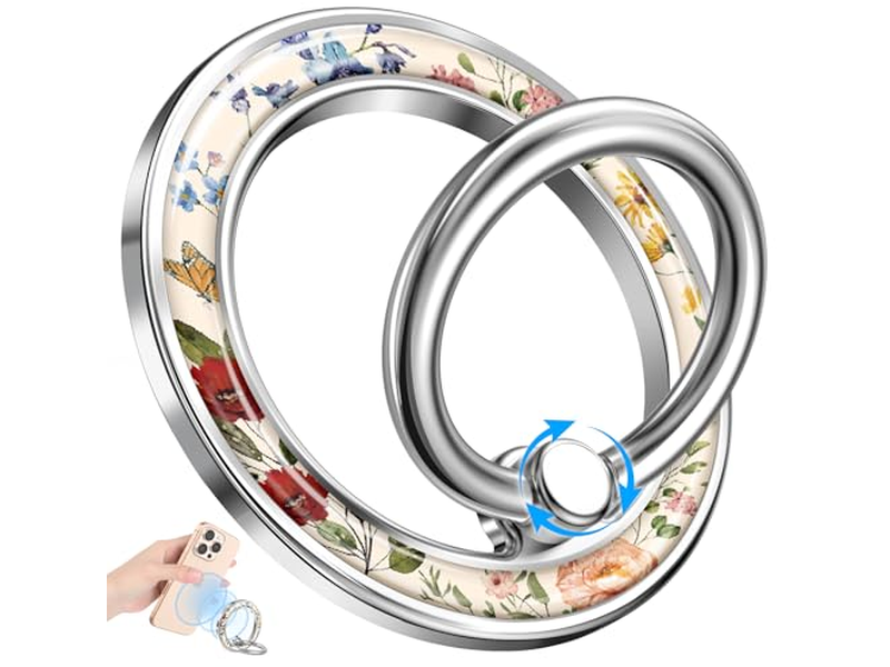 Magnetische Telefon Ringhalter Griffständer mit Floralem Design