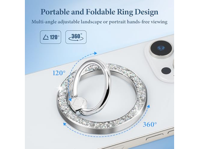 Magnetischer Ringhalter mit MagSafe Zubehör Silber