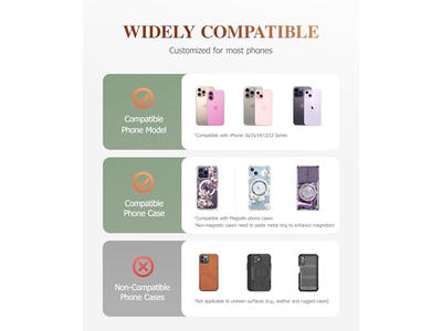 Magnetischer Ringhalter mit Verstellbarem Ständer und Kickstand - Purpl