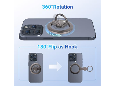 Magnetische Telefon Ringhalterung mit Griff und Kickstand Kompatibel mit Mag