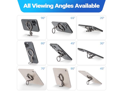 Magnetische Telefon Ringhalterung mit Griff und Kickstand Kompatibel mit Mag