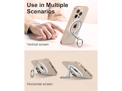 Magnetischer Telefonständer mit Ringhalter und Verstellbarem Kickstand