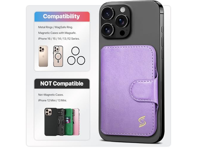 Magnetische Telefon Geldbörse Kartenhalter mit Rfid Blockierung 5 Steckplätze für 7 Ca