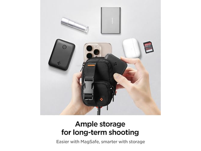 Magnettasche Organizer für Ssd und Kartenspeicher mit Clip - Schwarz