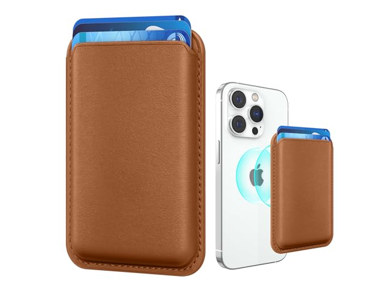 Magnetische Rfid Leder Kartenhalter für iPhone Stick-On Zubehör Br