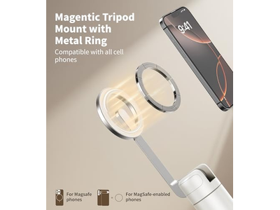 Magnetische Selfie Stick Stativ mit Aluminium Starken Magnetischen Halter