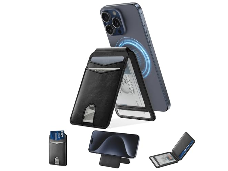 Magnetische Geldbörse und Kartenhalter Kompatibel mit Magsafe für iPhone - B