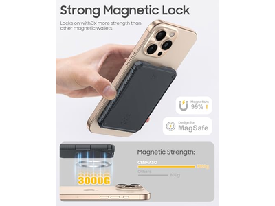 Magnetische Geldbörse Kartenhalter Hält 6-7 Karten Rfid Blockieren Ultra-Sli