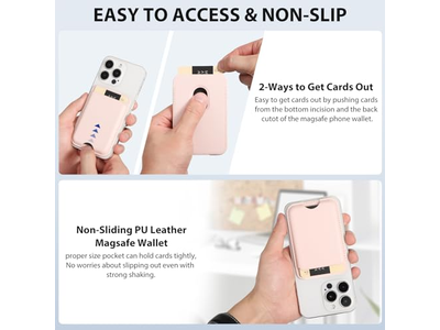 Magnetische Geldbörse Kompatibel mit MagSafe 2-Pack Kartenhalter für iPhone