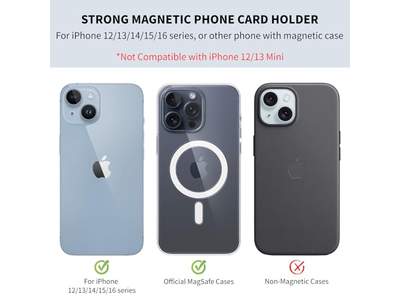 Magnetische Geldbörse für iPhone Kartenhalter Blau