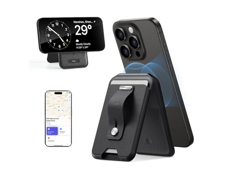 Magnetische Geldbörse für iPhone mit Meine Funktionalität Finden und Einstellbar S