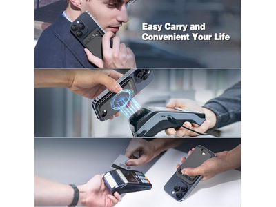 Magnetische Brieftasche für Handy Verstellbare Lederkartenhalter und Ständer